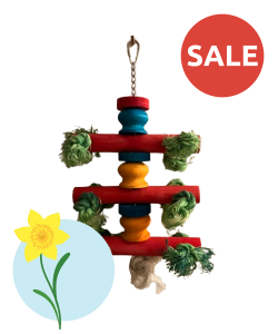 Parrot-Supplies Paradise Wood And Rope Parrot Toy